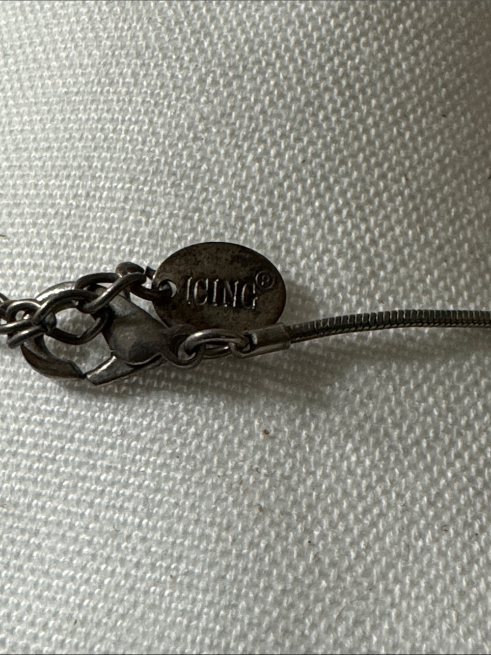 Icing Gunmetal Dangle Necklace with Crystal Accent - Picture 3 of 6